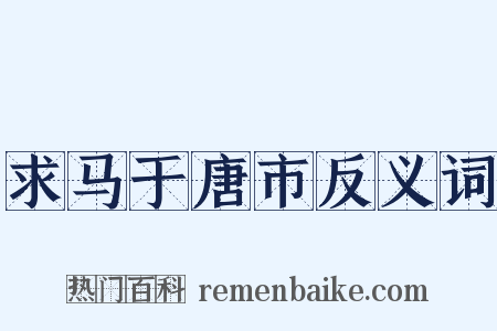 求马于唐市反义词是什么意思的图片